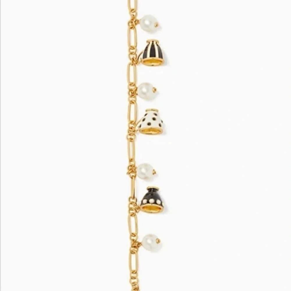 Kate Spade alice in wonderland teacup charm bracelet - Picture 3 of 4